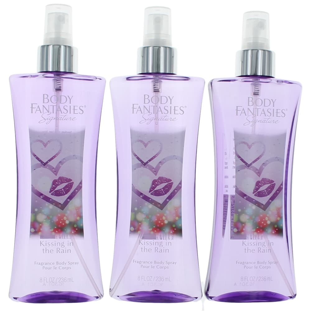 Bottle of Kissing In The Rain by Body Fantasies, 3 Pack 8 oz Fragrance Body Spray for Women